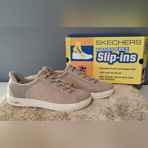 NWB Skechers Hands Free Slip-Ins Taupe Sneakers (SIZE 11 WIDE FIT)